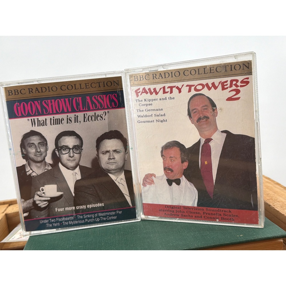 BBC Radio Collection Goon Show Classics & Fawlty Towers 2 Cassette Tape Lot